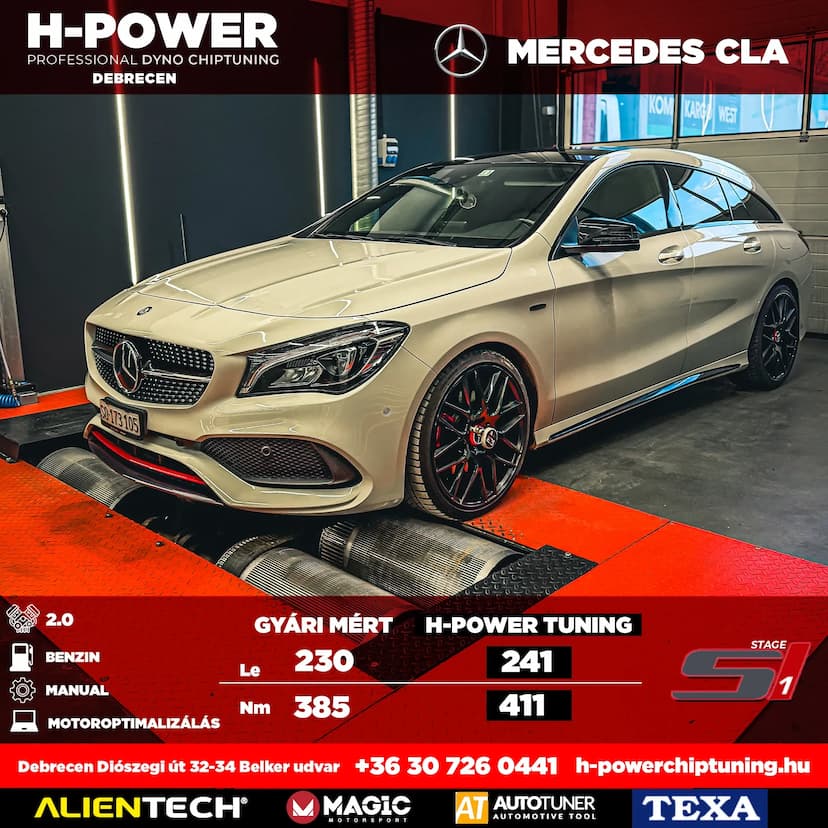 Mercedes CLA H-Power Chiptuning – Chiptuning Budapesten és Debrecenben