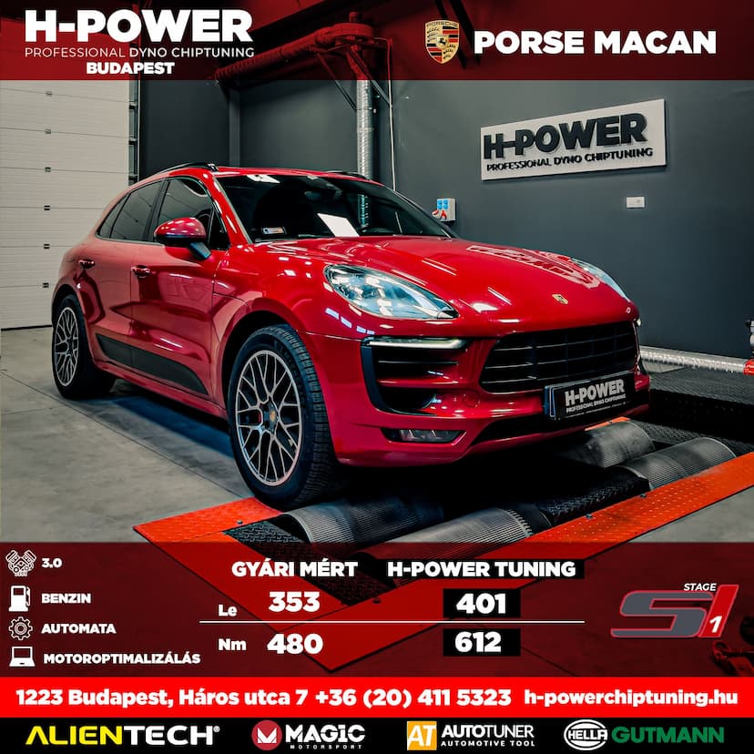 Porshe Macan H-Power Chiptuning – Chiptuning Budapesten és Debrecenben